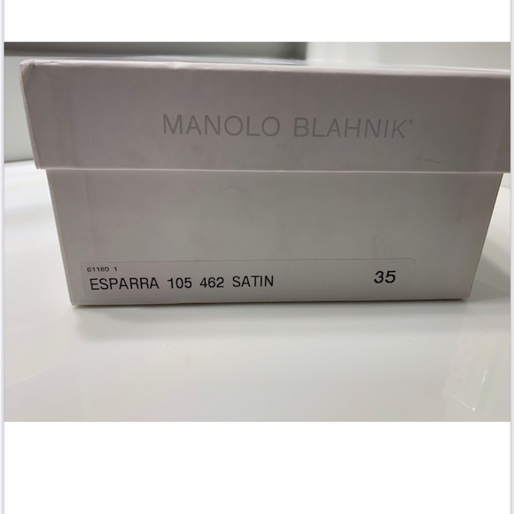 Manolo Blahnik Red Esparra Satin Sandal - Picture 5 of 5